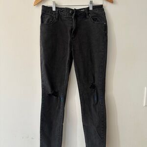 Women's Black Distressed Jeans